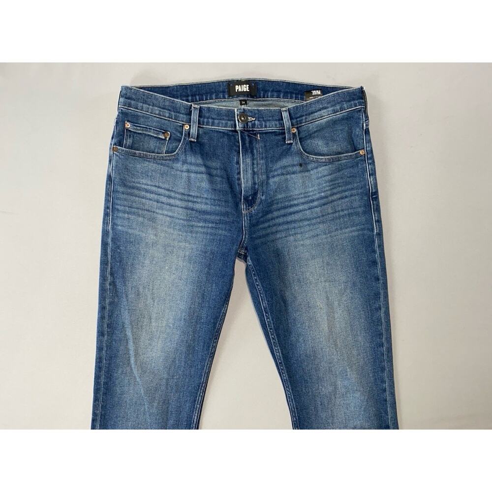 Paige Men's Federal Slim Straight Stretch Denim Jeans. Medium Wash, Men's 34X33
